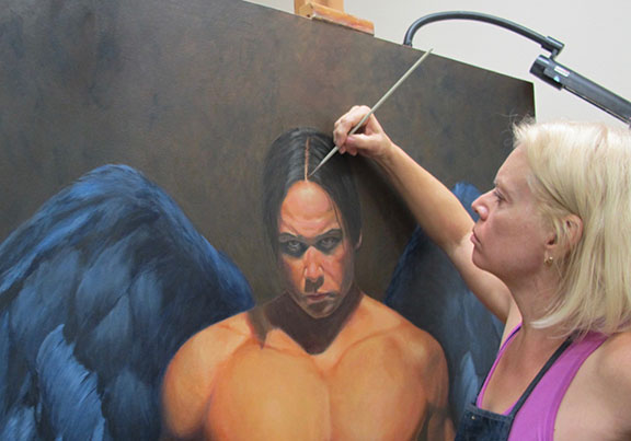 self portrait painting small
